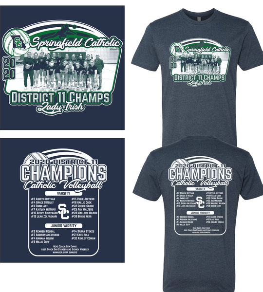 Volleyball District & Sectional Champs 2020 t-shirts