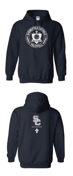Volleyball Hoodie with Design on Front and Back