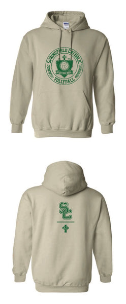 Volleyball Hoodie with Design on Front and Back