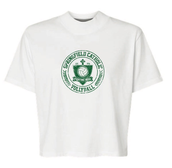 Volleyball Women's BOXY TEE- printed on front and back
