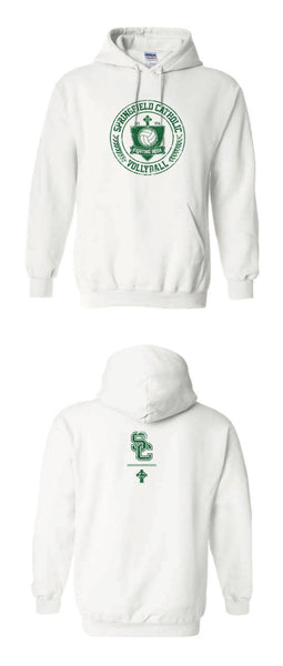 Volleyball Hoodie with Design on Front and Back