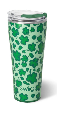 ***NEW*** Irish Shamrock Glitter Tumbler 32oz