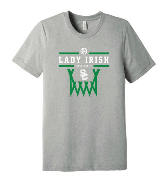 Middle School Basketball Short Sleeve T-Shirt in Navy & Sport Grey