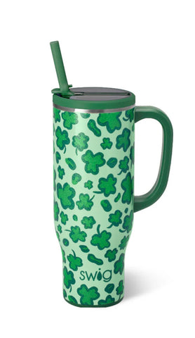 ***NEW***  Irish Shamrock Glitter Mega Mug 30 oz