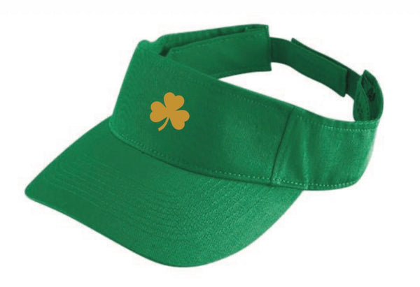 Visor with Gold Shamrock