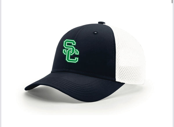 Richardson 222 Airmesh Lite Trucker Hat- Navy & White with SC Logo