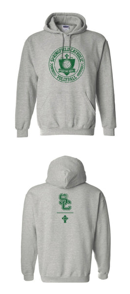 Volleyball Hoodie with Design on Front and Back