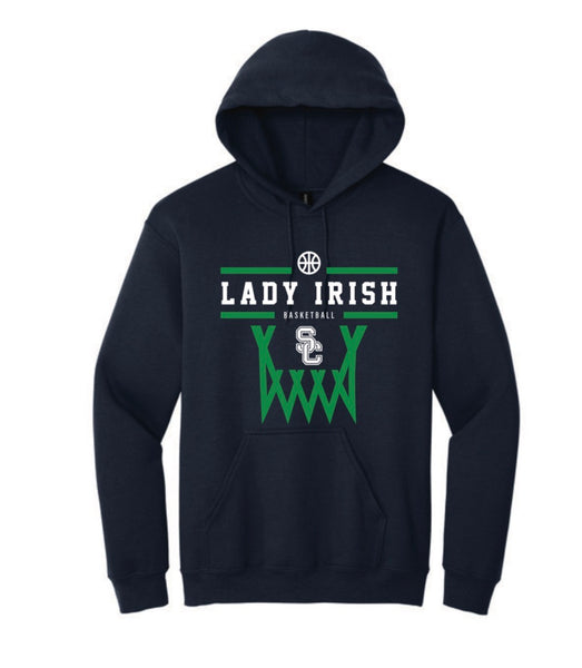Lady Irish Basketball Hoodie in 2 Colors
