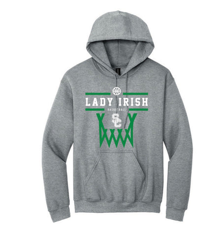 Lady Irish Basketball Hoodie in 2 Colors