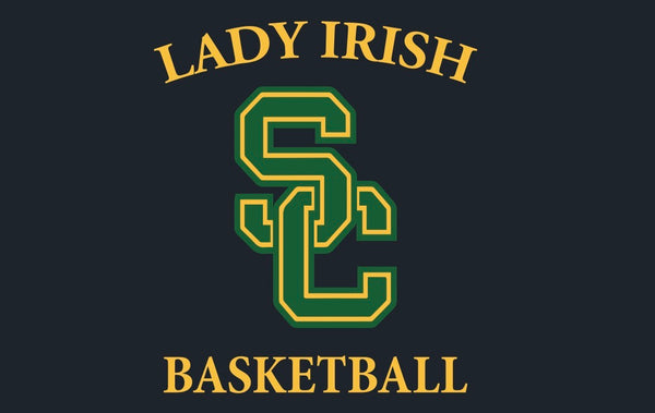Lady Irish Basketball Men's fit 1/2 Zip Pullover in Dark Denim Heather, Graphite Heather & True Royal Heather