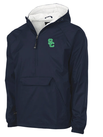 Unisex Charles River Classic Solid Pullover-Rain jacket in Navy, White or Forest