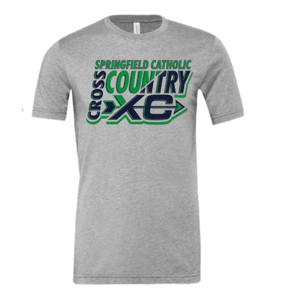 Cross Country Short Sleeve T-Shirt with Sponsors on the BACK