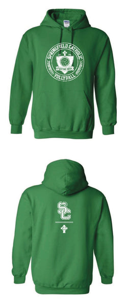 Volleyball Hoodie with Design on Front and Back