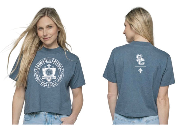 Volleyball Women's BOXY TEE- printed on front and back