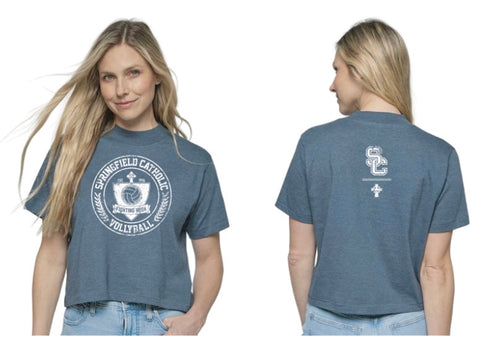 Volleyball Women's BOXY TEE- printed on front and back