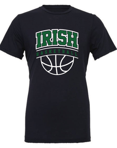 Middle School Basketball Short Sleeve T-Shirt in Navy & Kelly