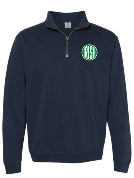 Irish Left Chest Logo Quarter Zip Sweatshirt