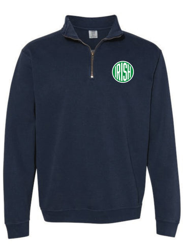 Irish Left Chest Logo Quarter Zip Sweatshirt