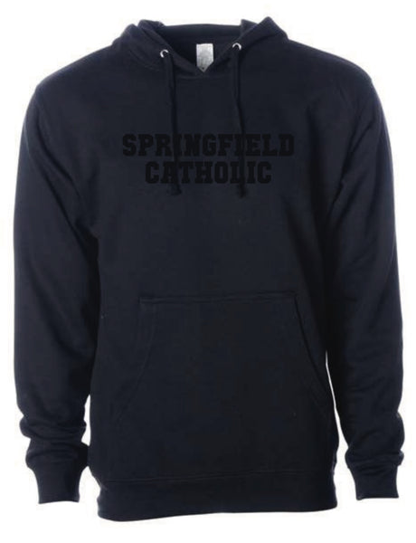 Tone on Tone Hoodie in Gunmetal Heather & Navy