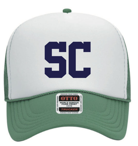 “SC” 5 Panel Mid Profile Mesh Back Trucker Hat