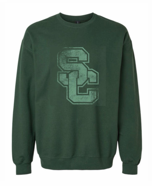 ***NEW*** Large Distressed SC crewneck