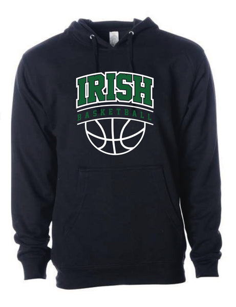 Middle School Basketball Hoodie in Navy & Kelly Green