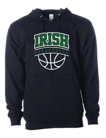 Middle School Basketball Hoodie in Navy & Kelly Green
