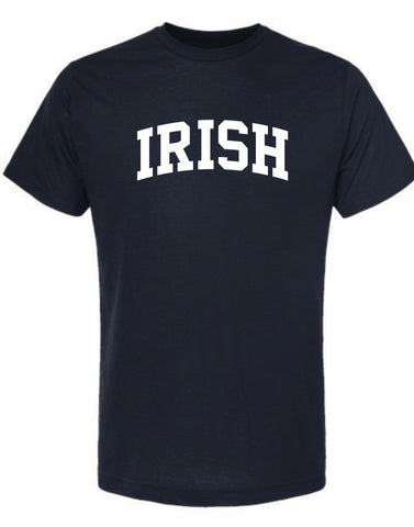 Youth Curved Block Irish T-Shirt in Kelly Green & Navy