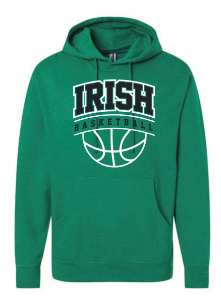 Middle School Basketball Hoodie in Navy & Kelly Green