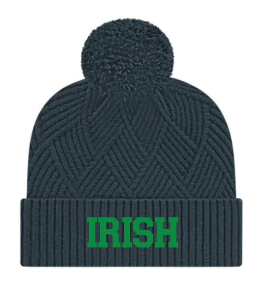 Block Irish Pom Pom Stocking Cap