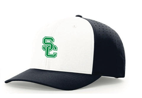 White w/ Blue, Green SC Snapback