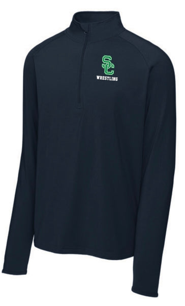 Men’s Wrestling 1/2 Zip Pullover with SC WRESTLING Embroidery