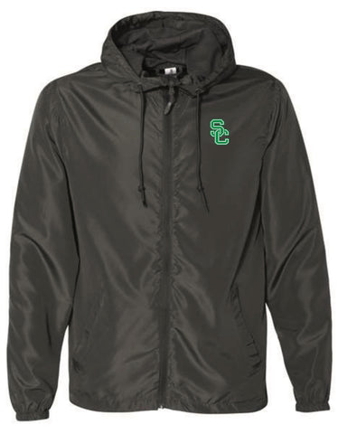 Lightweight Full Zip Windbreaker in Classic Navy & Graphite