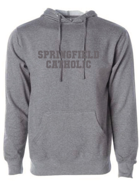 Tone on Tone Hoodie in Gunmetal Heather & Navy