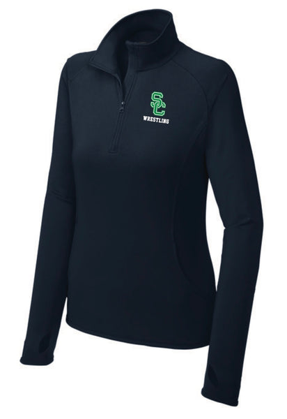 Ladies Irish Wrestling Women's Fit 1/4 zip jacket with SC Wrestling