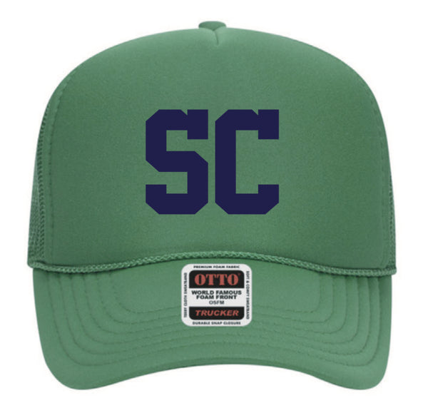“SC” 5 Panel Mid Profile Mesh Back Trucker Hat