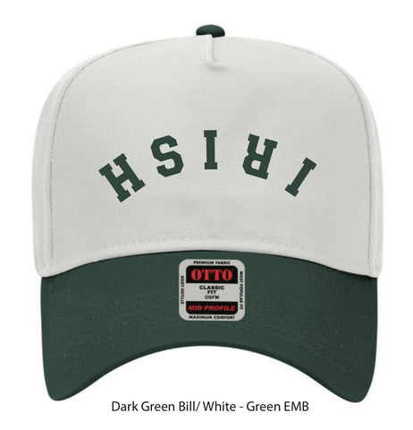 Upside Down Irish Hat Green and White