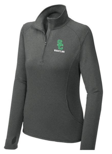 Ladies Irish Wrestling Women's Fit 1/4 zip jacket with SC Wrestling