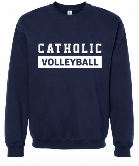Catholic Volleyball Soft Crewneck: Optional