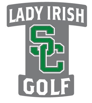 Lady Irish Golf Window Decal for vehicle