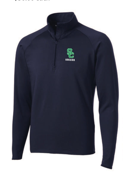 Men’s Soccer 1/2 zip Pullover with SC SOCCER Embroidery