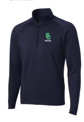 Men’s Soccer 1/2 zip Pullover with SC SOCCER Embroidery