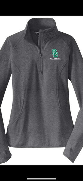 Volleyball LADIES 1/2 Zip Jacket with SC VOLLEYBALL Embroidery