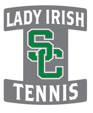 Lady Irish Tennis Window Decal
