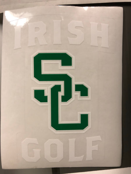 Irish Golf Window Decal for vehicle