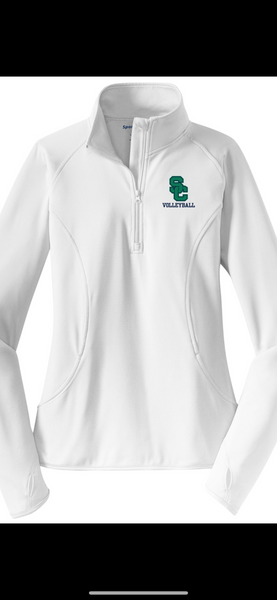 Volleyball LADIES 1/2 Zip Jacket with SC VOLLEYBALL Embroidery