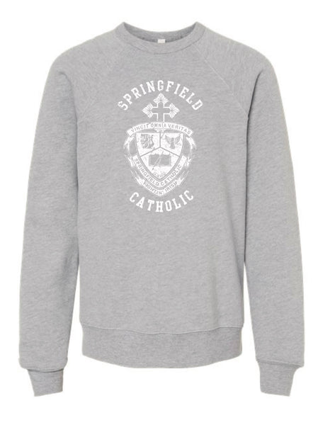 Youth Distressed Crest Crewneck