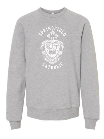 Youth Distressed Crest Crewneck