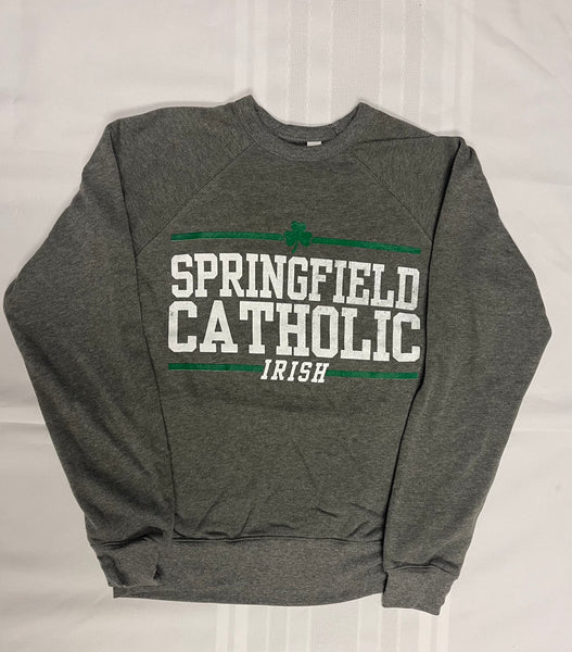 Youth Crewneck Sweatshirt Springfield Catholic Distressed Logo