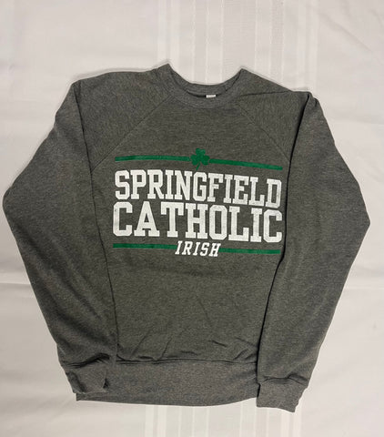 Youth Crewneck Sweatshirt Springfield Catholic Distressed Logo
